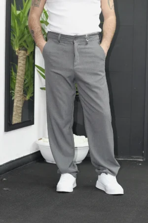Baggy Kumaş Pantolon – Gri