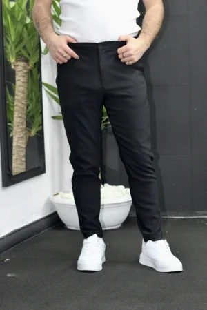 Kemersiz Slimfit Siyah