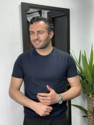 MR Slimfit Raglan Kol Tişört Lacivert