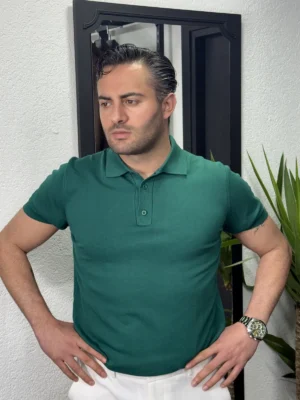 Polo Yaka Zümrüt Yeşili