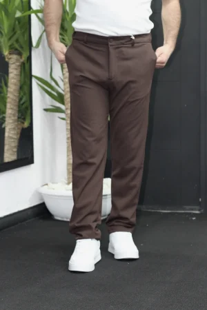 İtalyan Regular Fit Kumaş Pantolon – Kahverengi